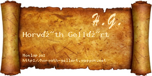 Horváth Gellért névjegykártya