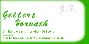 gellert horvath business card