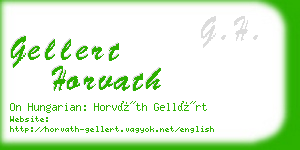 gellert horvath business card